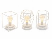 Lampa Metal Cu Baterii Patrat, Hexagon, Rotund rotund