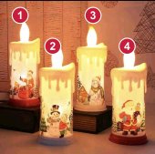 Lumanare decorativa din plastic cu lumina, pe baterii 9x9x23 cm