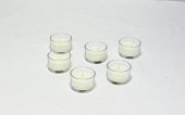 Lumanare in Paharel De Sticla 12/set Alb H3cm