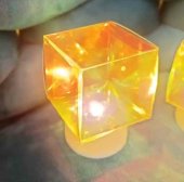 Lumanare LED cu cub transparent 12/set