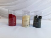 Lumanare LED decorativa in suport transparent 5 x 10 cm