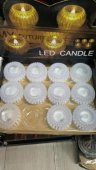 Lumanare LED rotunda 12/set