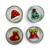 Lumanari Paharel cu Figurine Craciun Din Ceara 12/set