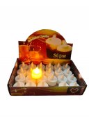Lumanari Plastic Pastila Cu Led Lumina Calda 24/set