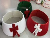 Manseta pentru bradul de Craciun cu funda 24x55 cm