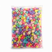 Margele Din Plastic Colorate In Forma De Inima 500G