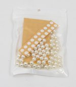 Margele Perle Plastic Cu Adeziv 8mm Crem