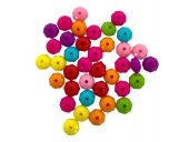 Margele Plastic Forma Rotunda Plata Fatetata