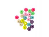 Margele Plastic Forma Rotunda Plata Simpla