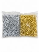 Perle Plastic Gaurite Intregi 1.4cm/500g Au, Ag