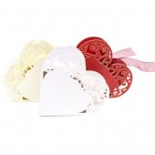 Marturie De Nunta Cutie Carton Inima 50/Set