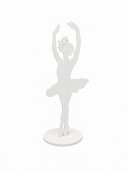 Ornament Balerina din PVC Alb