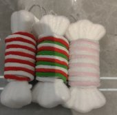 Ornament bomboana pufoasa 14 cm 12/set