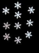 Ornament Craciun Fulg Lemn 10/set 2,5cm