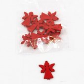 Ornament Craciun Inger Rochie Lemn 10/set
