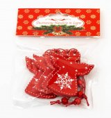 Ornament Craciun Inger Rosu Lemn 4/set