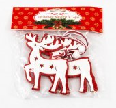 Ornament Craciun Ren Lemn 2/set