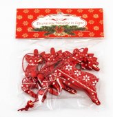 Ornament Craciun Ren Lemn 4/set