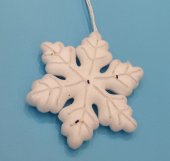 Ornament de brad fulg de zapada alb
