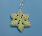 Ornament de brad fulg de zapada verde