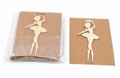 Ornament Decor Balerina Lemn 12/set