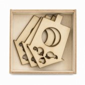 Ornament Decor Colivie Lemn Natur 6/set