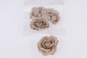 Ornament Din Iuta Cu Adeziv 4/set Floare Iuta Deasa