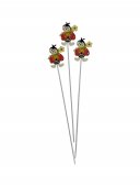 Ornament Din Lemn Buburuza Cu Bat 12/Set
