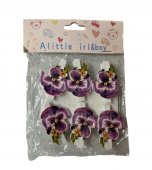 Ornament Decor Panselute Lemn Cu Carlig 6/Set