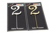 Ornament Metal Pentru Tort Cifra 2