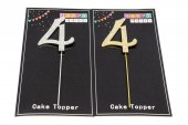 Ornament Metal Pentru Tort Cifra 4