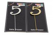 Ornament Metal Pentru Tort Cifra 5