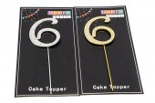 Ornament Metal Pentru Tort Cifra 6