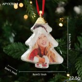 Ornament rama foto brad 8 cm 10/set