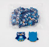 Ornament Textil 20/set Bufnita Bleu