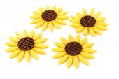 Ornamente Din Fetru Floarea Soarelui 6 cm 50/Set