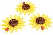 Ornamente Din Fetru Floarea Soarelui 8 Cm 50/Set