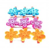 Ornamente Din Fetru Pe Cleste Floare 3/Set