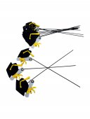 Ornamente Din Fetru Toca Absolvent Cu Diploma Pe Bat 12/Set