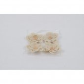 Ornamente din iuta Cu Adeziv 4/set - Floare Cu Nasture
