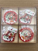 Ornamente din lemn de agatat, 4 buc