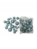Ornamente Glob cu Sarma 20/set Bleu Sidefat