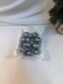 Ornamente Glob cu Sarma 20/set Gri Sidefat