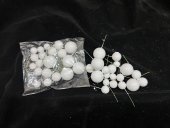 Ornamente Glob cu Sarma 20/set Lacuit Alb