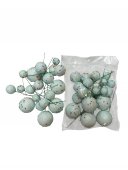 Ornamente Glob cu Sarma 20/set Sclipici Bleu Bombonele