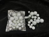 Ornamente Glob cu Sarma Craciun 20/set Sclipici Argintiu