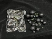 Ornamente Glob cu Sarma Craciun 20/set Sclipici Negru