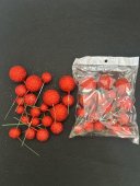 Ornamente Glob cu Sarma Craciun 20/set Sclipici Rosu