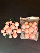 Ornamente Glob cu Sarma Craciun 20/set Sclipici Roz Pal