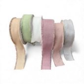 Panglica Matase Margini Nefinisate 2,5cm-5m